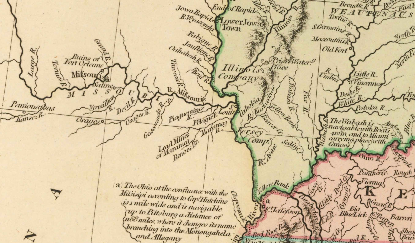 Antiguo mapa de EE.UU., 1806 por John Cary - Primeros Federalistas de EE.UU. - Gran Georgia, Territorios del Oeste, Estados de la Costa Este