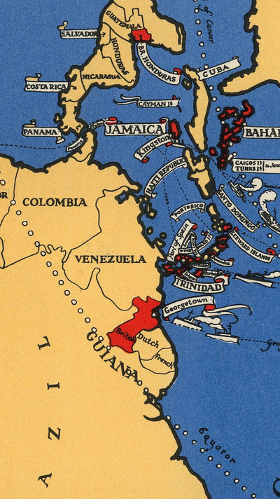 Autoroutes de l'Empire : Ancienne carte du monde de l'Empire britannique, 1933, par Max Gill - Colonies, Commonwealth, Routes maritimes