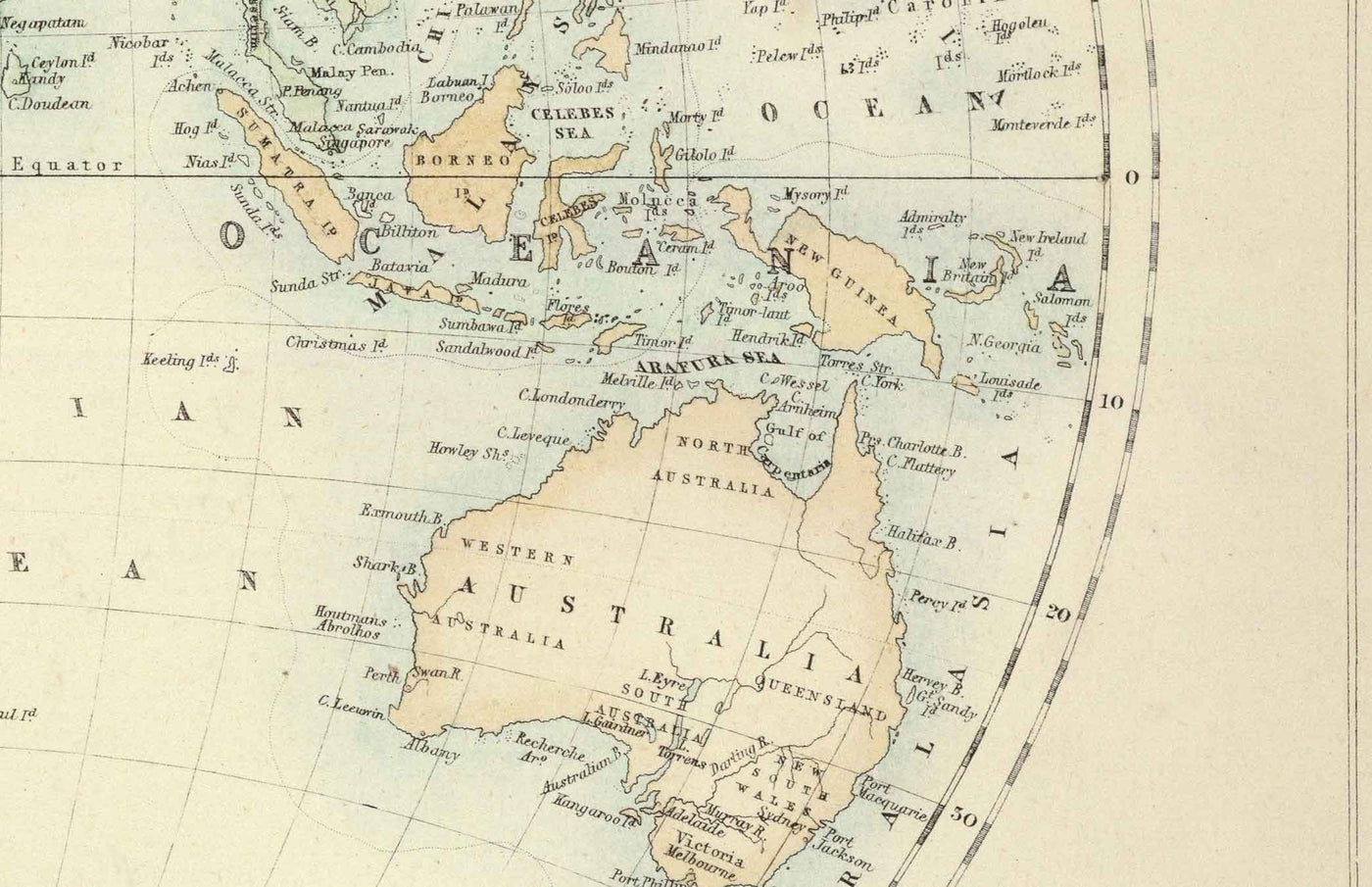 Old World Map, 1872 by Fullarton - Victorian Double Hemisphere Project ...
