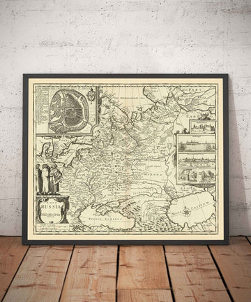 Mappa antica della Russia, 1676 di John Speed - L&