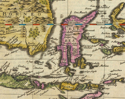 Ancienne carte de l'Inde et de l'Asie du Sud-Est, 1676 par John Speed - Pakistan, Thaïlande, Chine, Indonésie, Taiwan