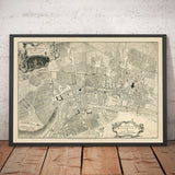 Old Map of Kilkenny by John Rocque in 1758 - River Nore, High Street, Gallow's Hill, Saint Patrick's Street