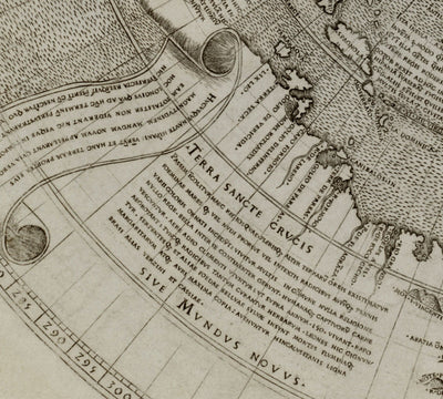 Old World Atlas, 1507, par Johannes Ruysch - Carte conique - Rare et historique