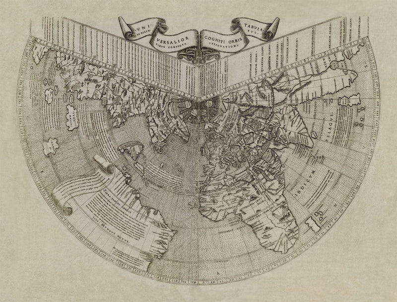 Old World Atlas Map, 1507, by Johannes Ruysch - Conical Map - Rare And ...
