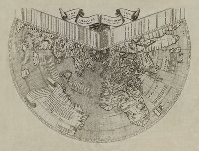 Old World Atlas, 1507, par Johannes Ruysch - Carte conique - Rare et historique