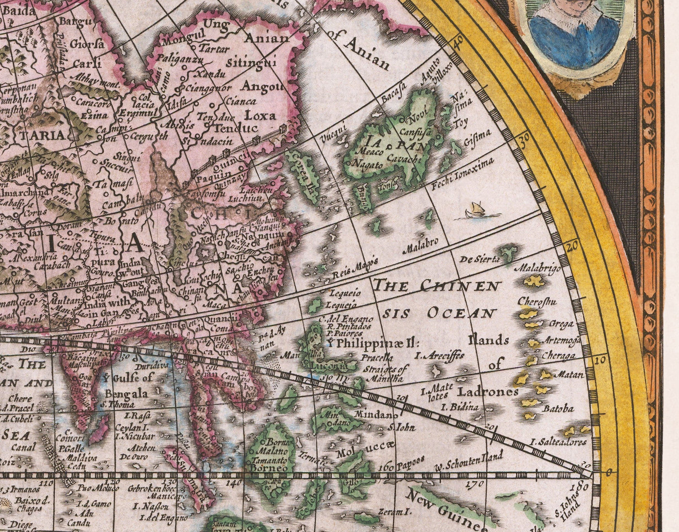 Carte du monde de la vieille monde, 1626 par John Vitesse