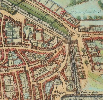 La carte la plus ancienne de Londres, 1559 - Ville de Londres, Westminster, Southwark