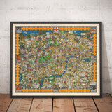 Mappa antica di Londra, 1928 di Max Gill - La mappa sotterranea "Wonderground" che ha salvato la Tube 