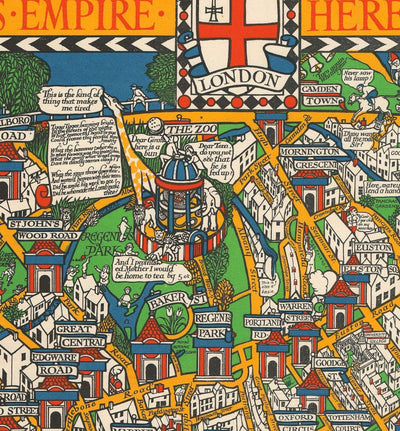 Ancienne carte de Londres, 1928 par Max Gill - La carte souterraine "merveilles" qui a sauvé le tube