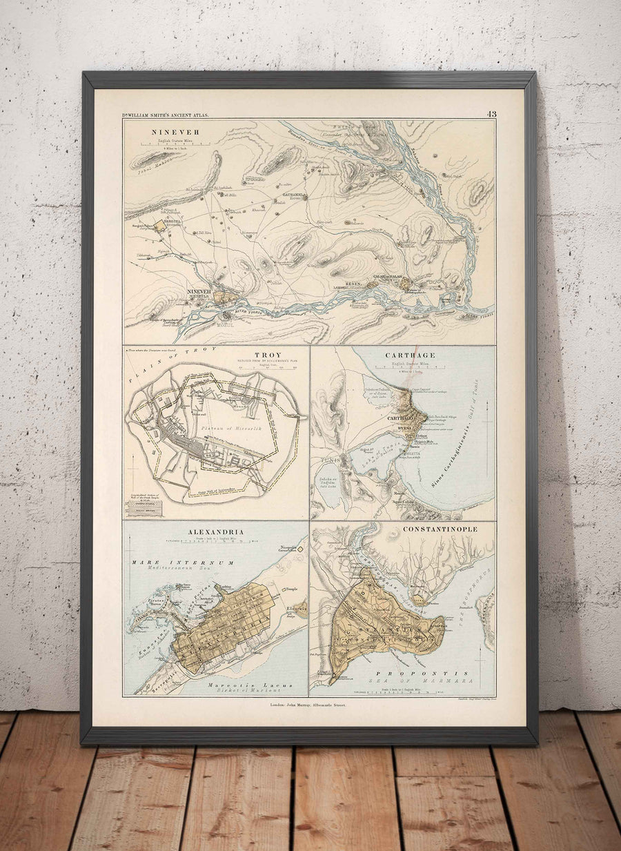 Mappa antica delle città nell&