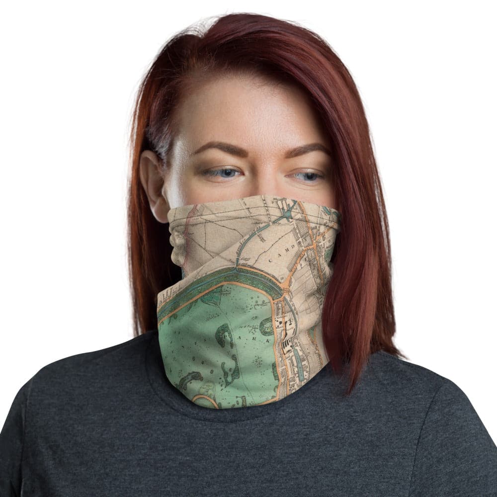 Designer Face Mask with CUSTOM Historic Map of London (Charles Booth, John Rocque, C&J Greenwood)