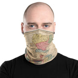 Maschera per il viso del clan scozzese / Gaiter per il collo / Snood con mappa vintage delle Highlands di Scozia di WH Lizars, 1822 
