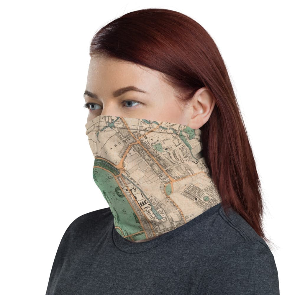 Face mask with Greenwood's map of London