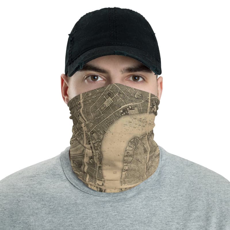 Maschera facciale da designer con mappa storica PERSONALIZZATA di Londra (Charles Booth, John Rocque, C&J Greenwood) 