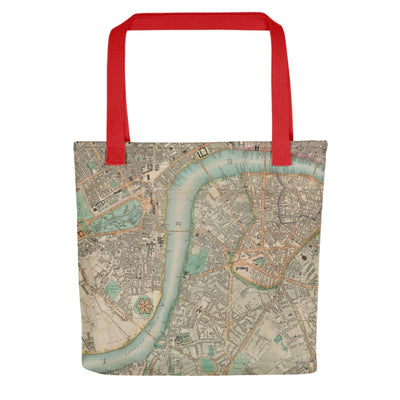 London Tote Bag - Bolsa única con mapas antiguos de Londres (Charles Booth, C&amp;J Greenwood, John Rocque)