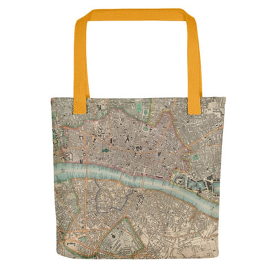 London Tote Bag - Unique tote bag featuring old maps of London (Charles Booth, C&J Greenwood, John Rocque)