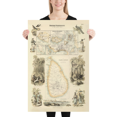Mappa antica delle possessioni britanniche nell&