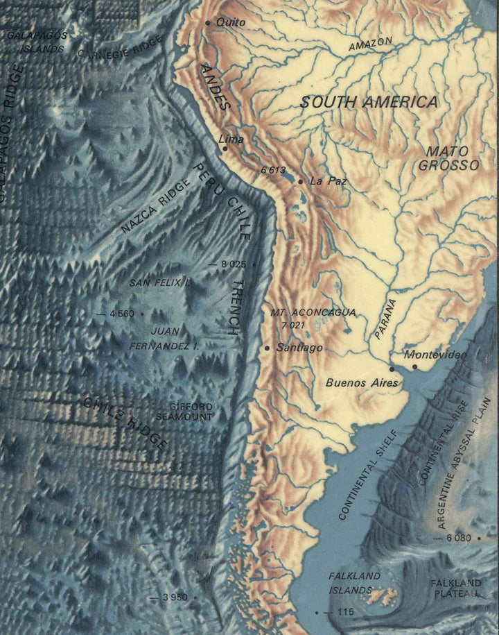 Rare Old Map of the Ocean Floor and Land Relief by the US Navy in 1976 –  The Unique Maps Co.