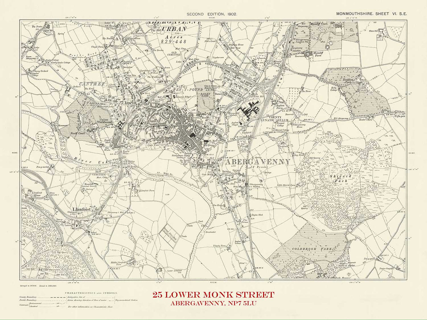 Personalised Old Map - Make Your Own 1800s and 1900s Ordnance Survey P ...