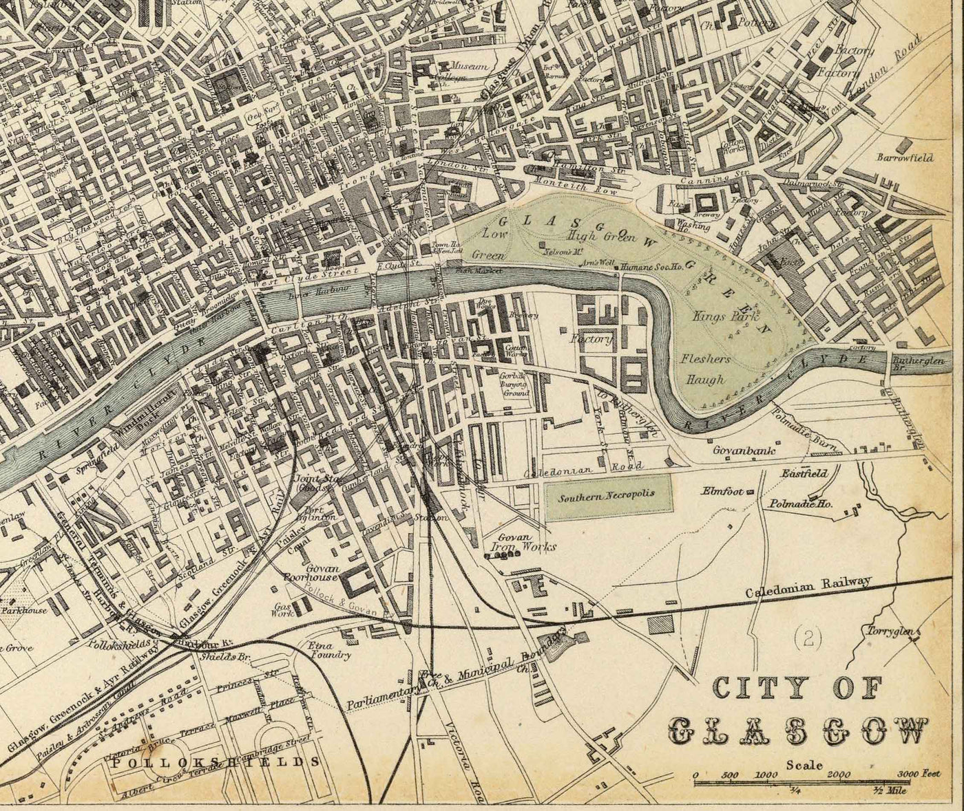 Mapa antiguo de los puertos de la costa oeste de Escocia, 1872 por Fullarton - Glasgow, Largs, Portpatrick, Irvine, Ayr