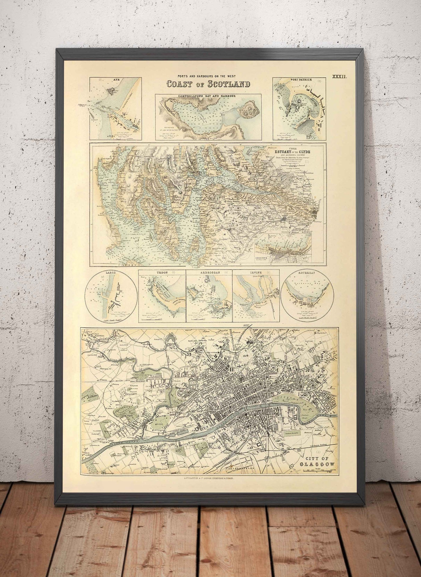 Portpatrick Map Old Map of the Ports & Harbours of the West Coast of Scotland, 1872 by ...