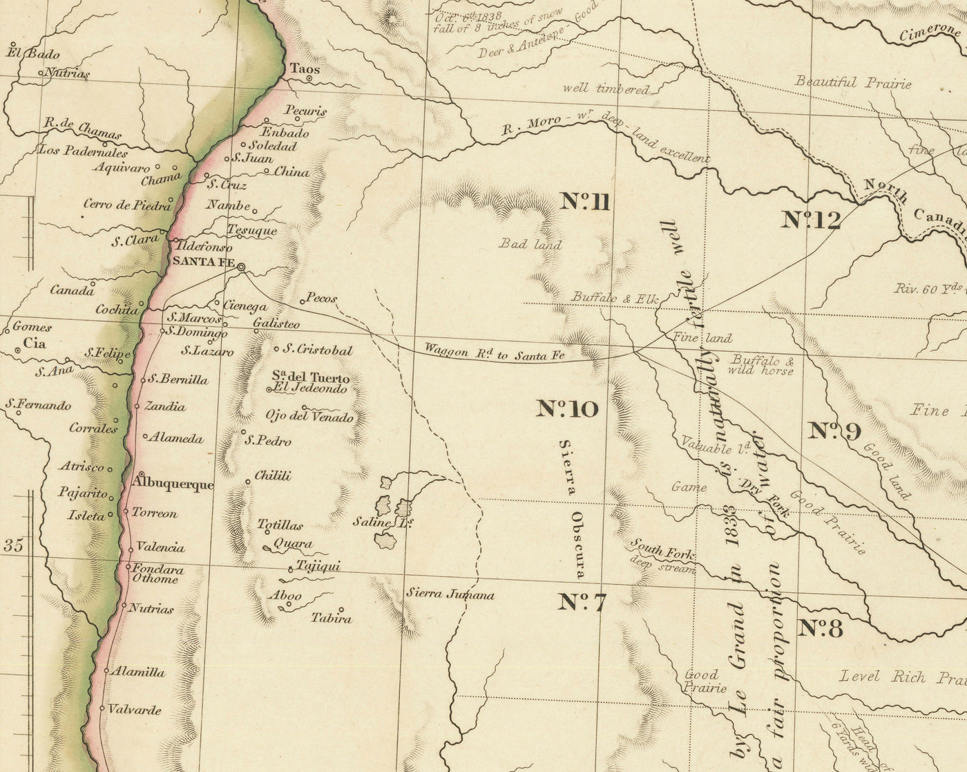 Alte Karte der Republik Texas, 1841 - Unabhängiges Land vor den USA, Houston, San Antonio, Golf von Mexiko