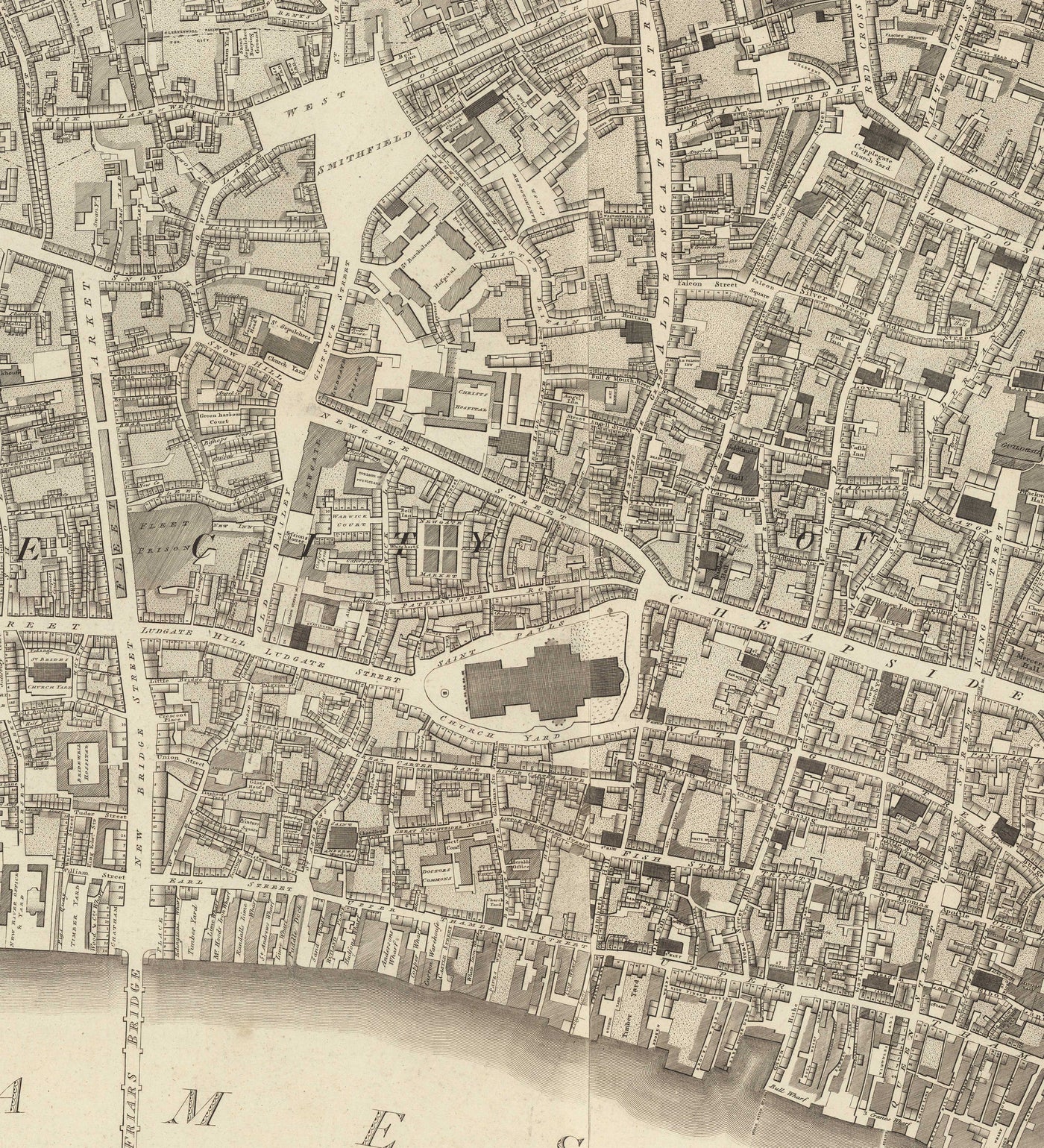 Mapa completo de Londres por Richard Horwood, 1799 - Todas las casas y edificios de Londres