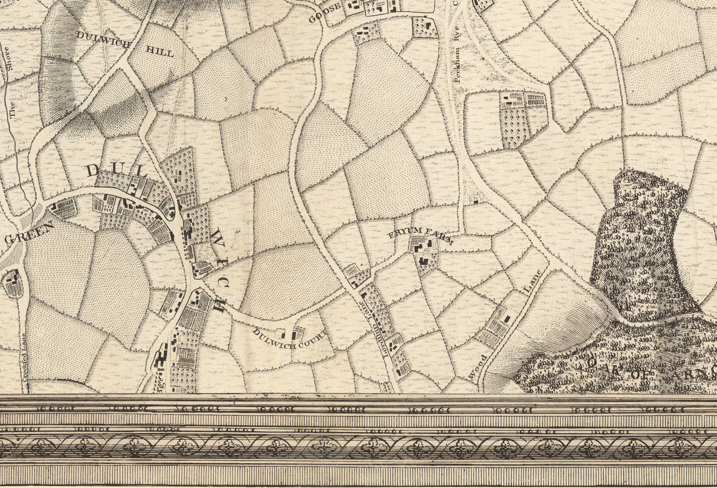 Sw9 Map Old Map of South London in 1746 by John Rocque - Peckham, Camberwell ...