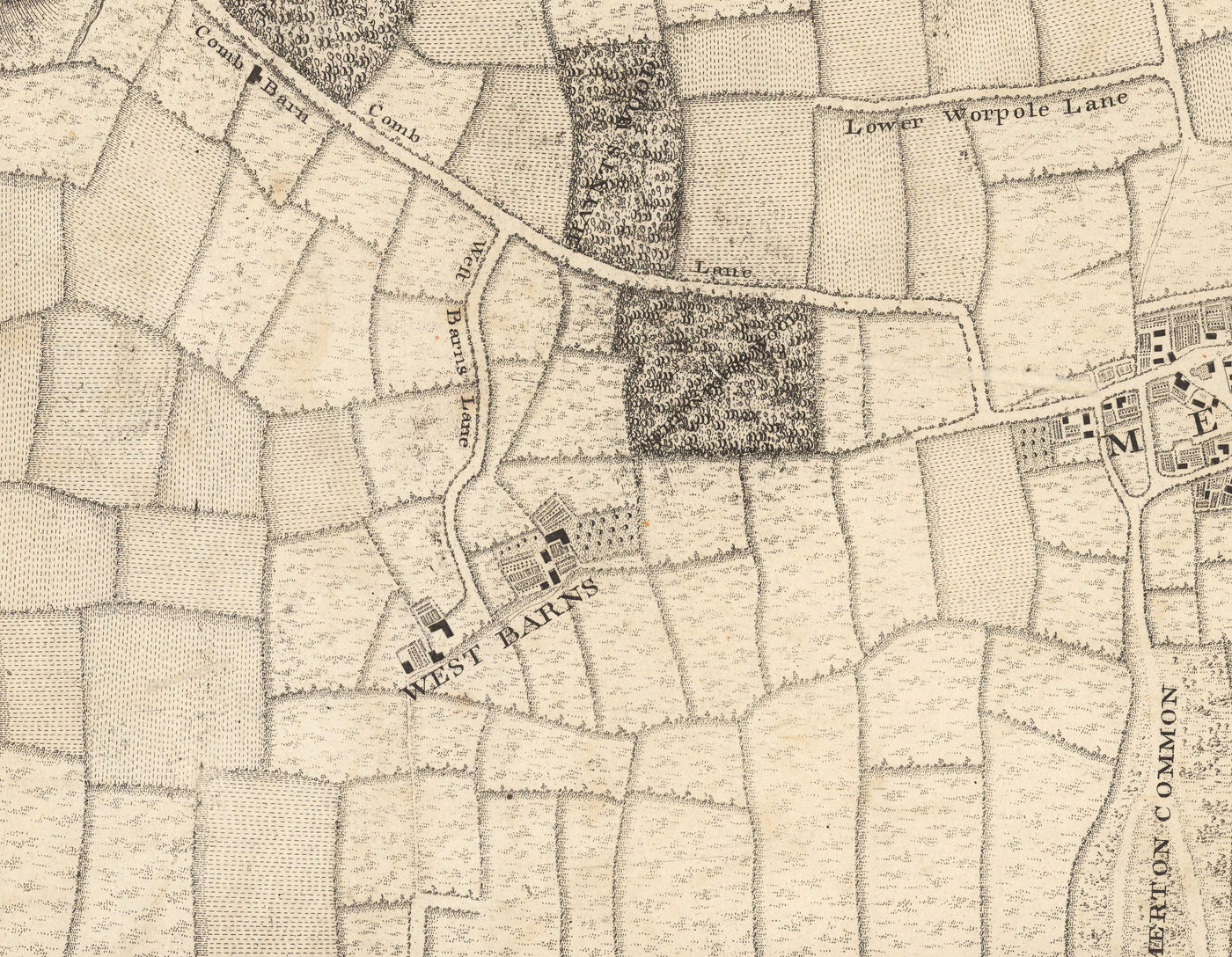 Sw20 Map Old Map of South West London in 1746 by John Rocque - Wimbledon, Tooti ...