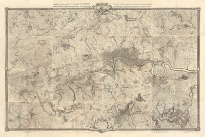 Grande carte ancienne de Londres - 1746, 1788, 1830 ou 1862. Grande carte personnalisée jusqu'à 4 mètres (13ft).