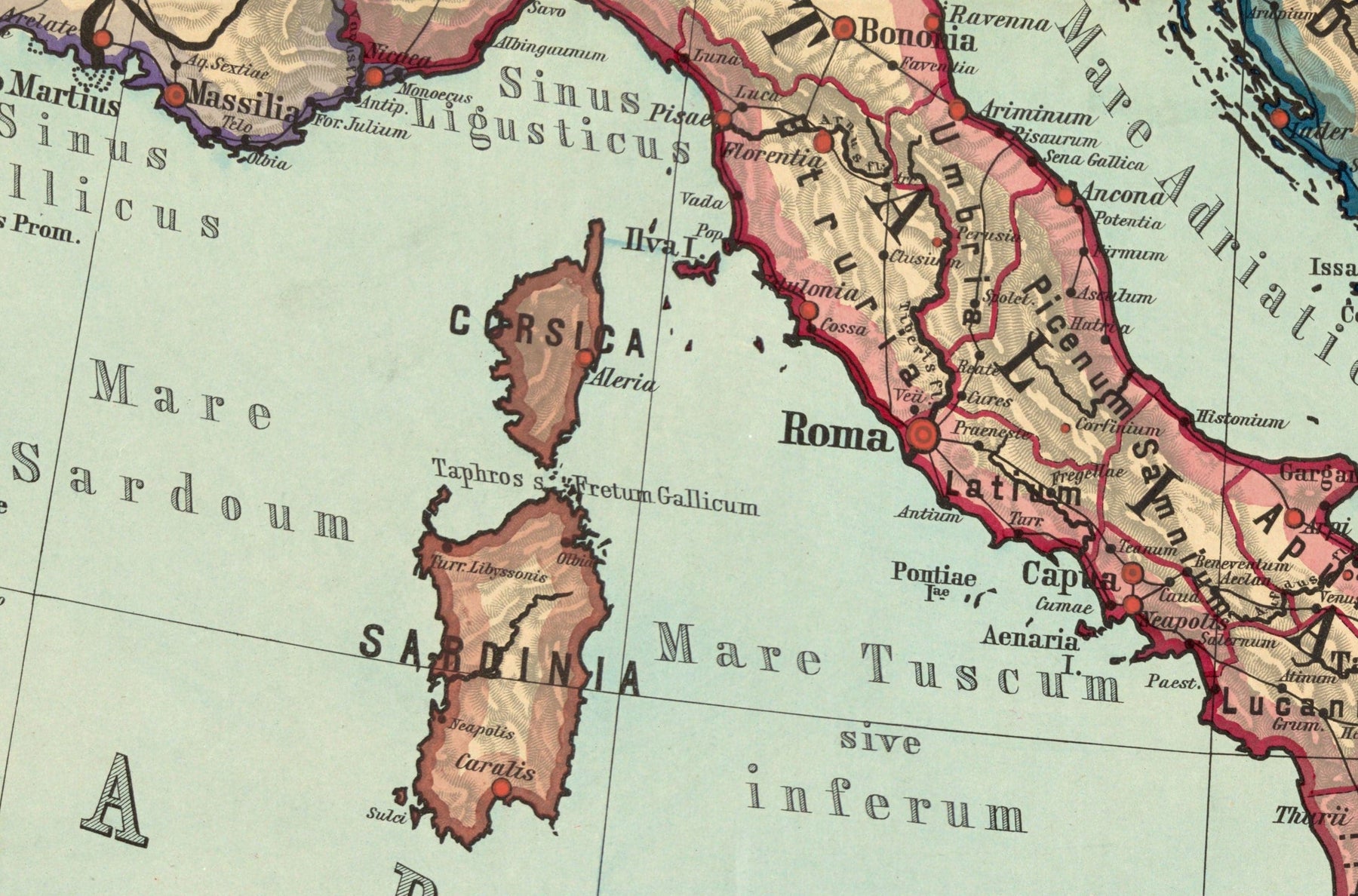 9ad Rome Map Old Roman Empire World Map From 266BC to 305AD by Perthes & Kampen, 18 ...
