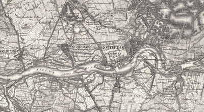 Mapa antiguo hecho a mano (Países Bajos) - Haga su propio mapa Kadaster de la Oficina Topográfica de 1800