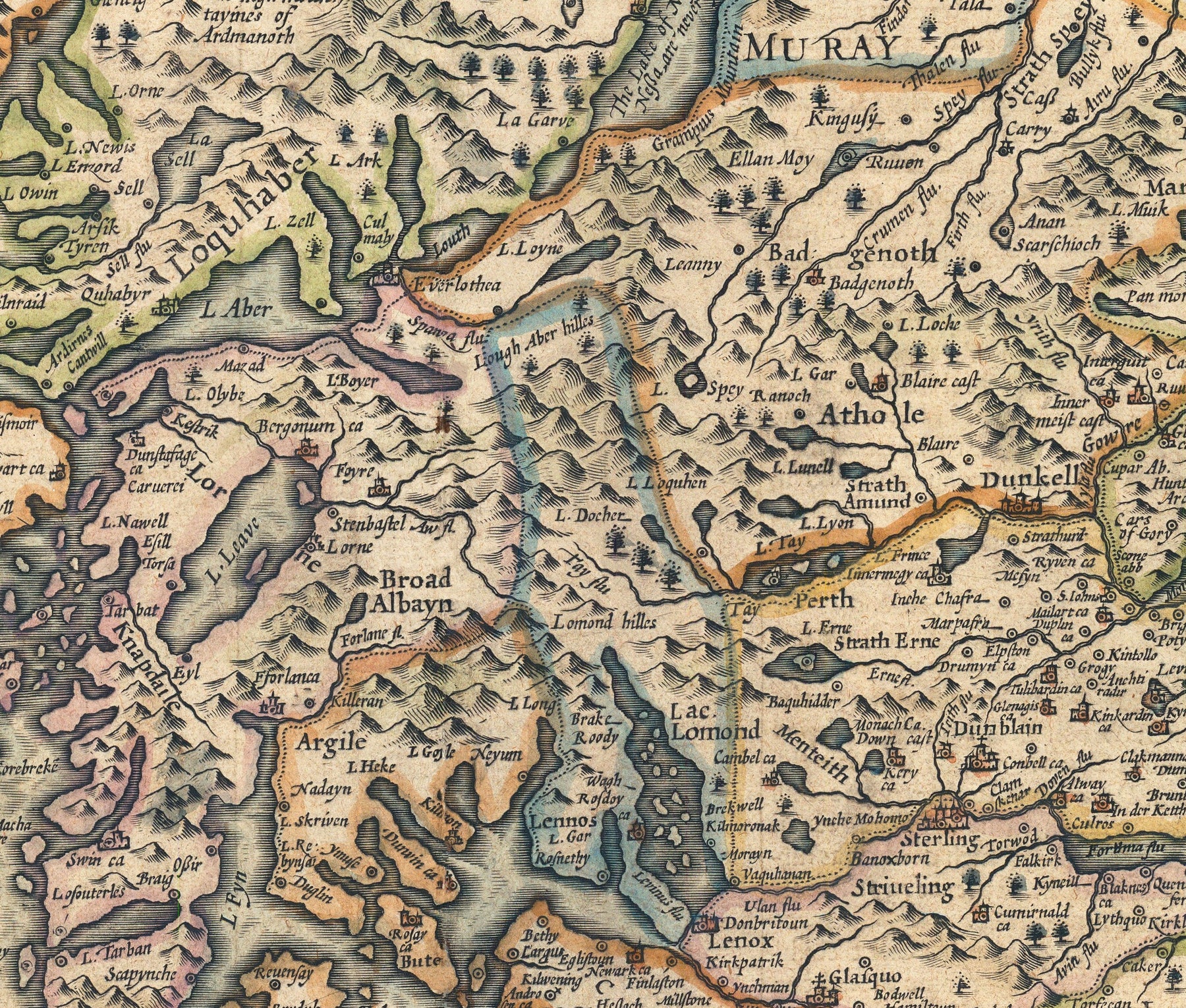 Old Map of Scotland in 1611 by John Speed - Orkney, Shetland, Highland ...