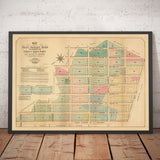 Alte Karte von SoHo, NYC, 1868 von John Bute Holmes - Manhattan Landwirtschaftliche Umfrage, Broadway, Bleeker, Houston St 