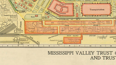 Alte Karte von St. Louis, Missouri, 1904 - Weltmesse, Louisiana Kauf Exposition - US History City Chart
