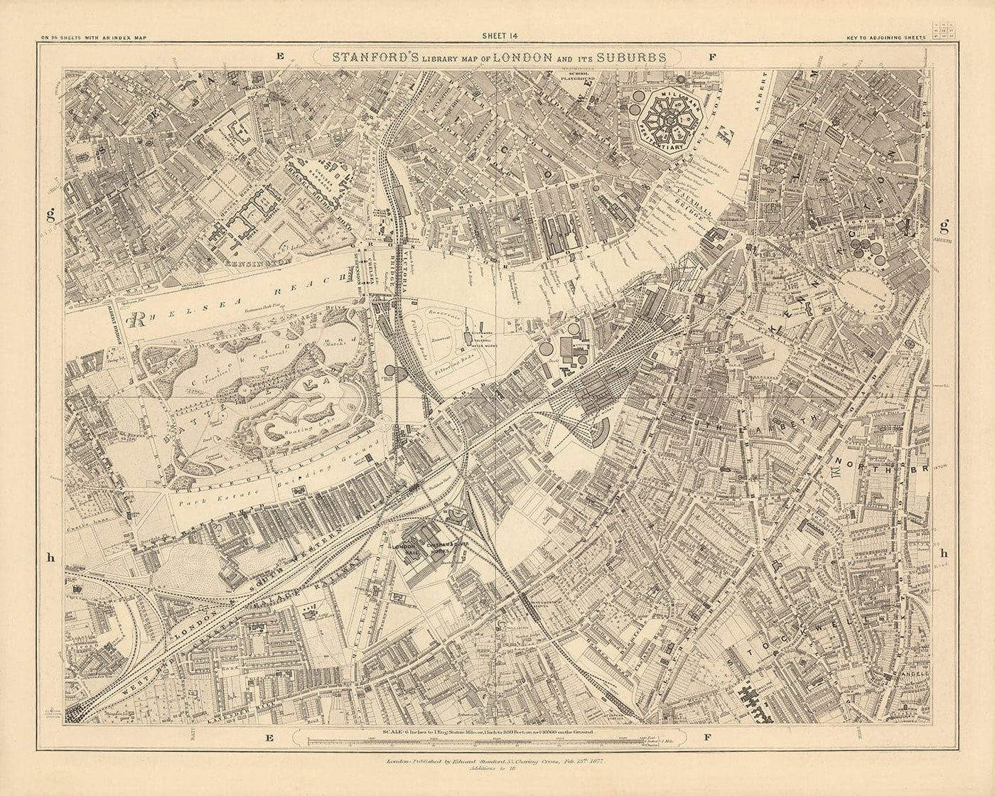 London Sw8 Map Old Map of South London in 1862 by Edward Stanford - Battersea, Chelse ...