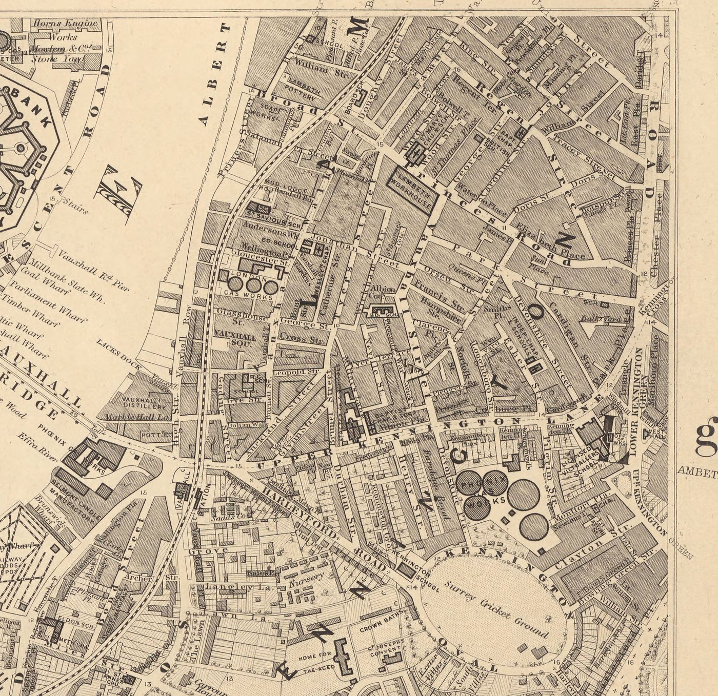 Sw9 Map Old Map of South London in 1862 by Edward Stanford - Battersea, Chelse ...