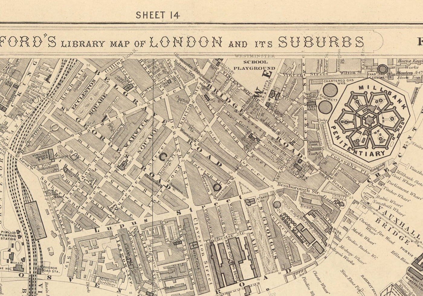 Sw9 Map Old Map of South London in 1862 by Edward Stanford - Battersea, Chelse ...