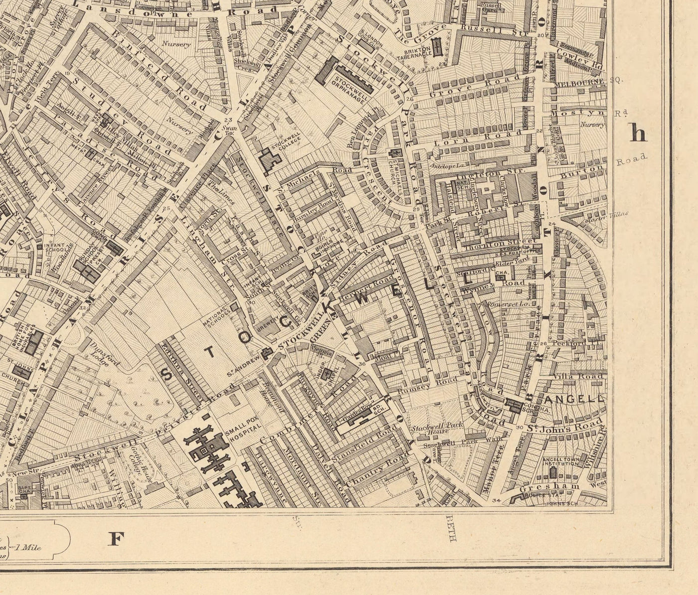Sw9 Map Old Map of South London in 1862 by Edward Stanford - Battersea, Chelse ...