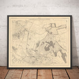Alte Karte von Südostlondon, 1862 von Edward Stanford - Bromley, Beckenham, Sydenham, Southend, Downham - SE26, SE6, BR1, BR2 