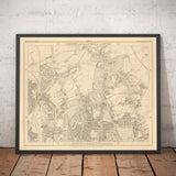 Mapa personalizado de Londres por Edward Stanford, 1862 - Diseño y haga su propio mapa viejo