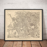 Old Map of West London, 1862 by Edward Stanford - Notting Hill, Kensington, Portobello Road, Shepherds Bush, Bayswater - W11, W2, W8, SW7, W14, W6, W12, W10