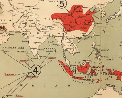 Was Deutschland will, 1916, Weltkrieg, I & II Nazi-Atlas-Karte