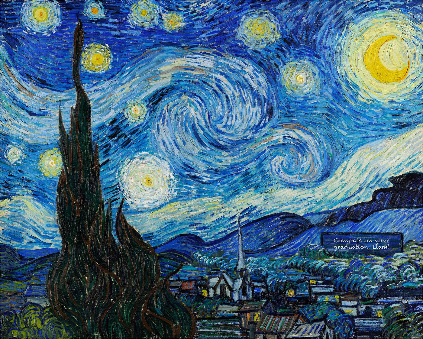 La nuit étoilée de Vincent van Gogh, 1889 - Beaux-arts personnalisés