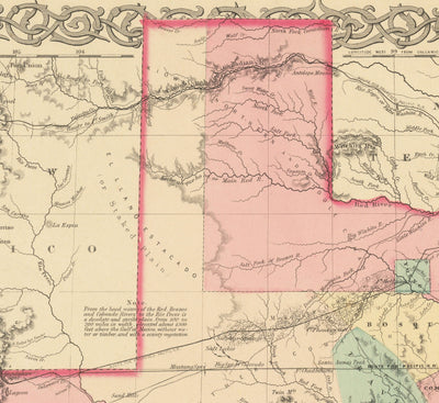 Viejo Mapa de Texas 1856 por Colton - Houston, San Antonio, Dallas, Austin, Fort Worth, El Paso