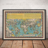 The Atlantic Charter por Max Gill, 1942 - World War 2 United Nations Wall Chart