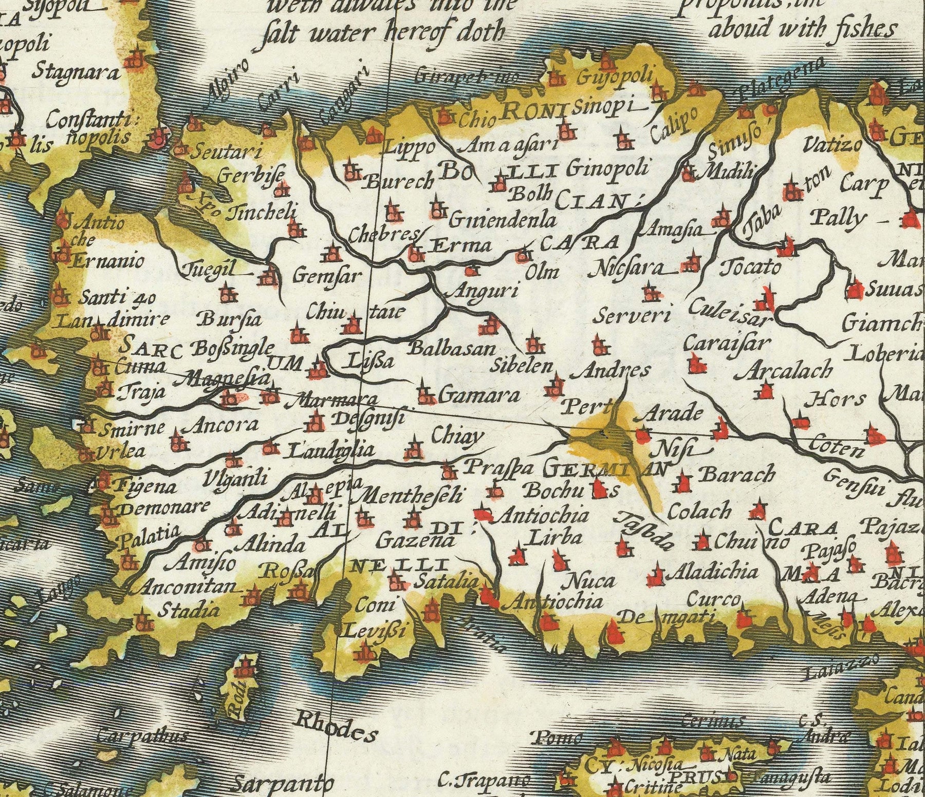 Old Map of the Turkish / Ottoman Empire by John Speed, 1627 - Turkey ...