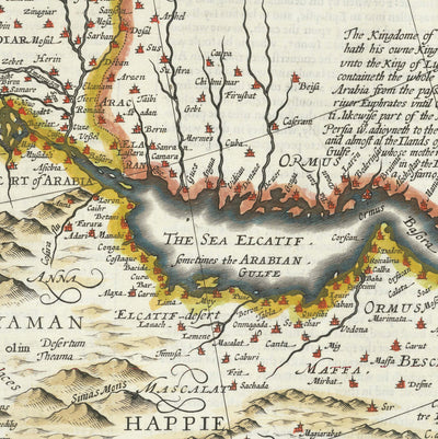 Ancienne carte de l'empire turc / ottoman de John Vitesse, 1627 - Turquie, Balkans, Grèce, Iran, Égypte, Syrie