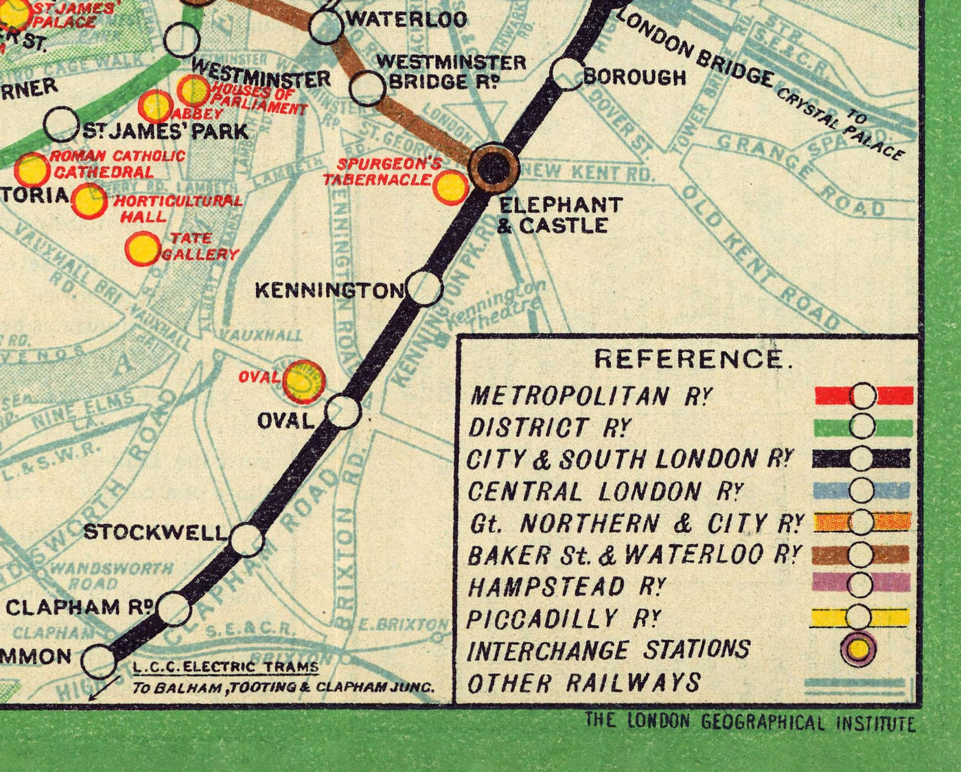 Mapa de tubos subterráneos de Londres Old Rare, 1912 - Oxford Circus, Piccadilly, Banco, Línea Central