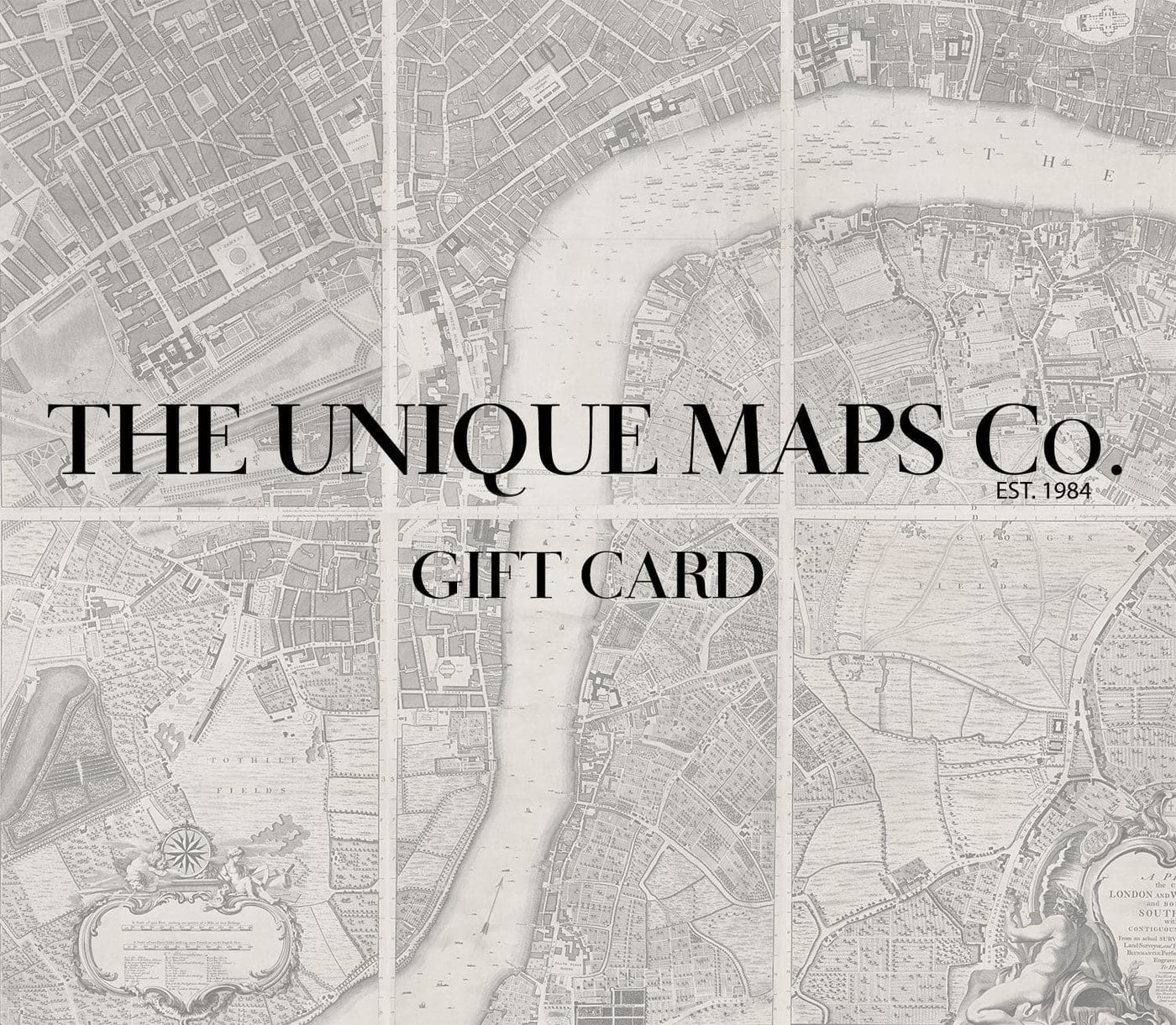 Die einzigartige Maps Co.-Geschenkkarte